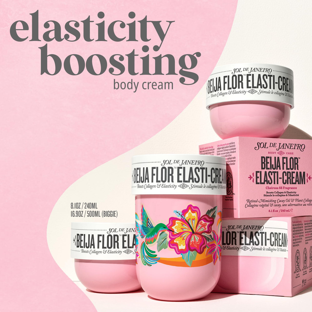 SOL DE JANEIRO Collagen Boosting Biggie Biggie Beija Flor Elasti-Cream | Jumbo Size Body Cream 500ml