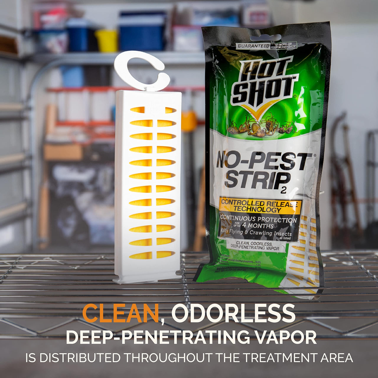Hot Shot No-Pest Strip, Kills Flying And Crawling Insects, Penetrating Vapor, 1 Pack, 2.29 Ounces