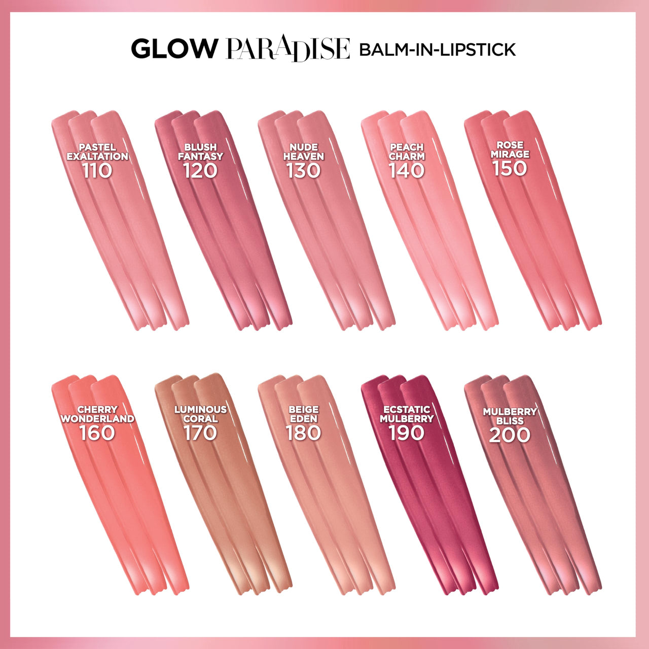 L'Oreal Paris Glow Paradise Hydrating Balm-in-Lipstick with Pomegranate Extract, Mulberry Bliss, 0.1 Oz