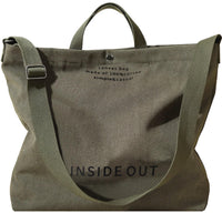 Thumbnail for Large Tote Bag for Women, Canvas Gift for Women, Inside Out Bag, Fashion Crossbody 16oz Cotton, Large Capacity Shoulder Tote
