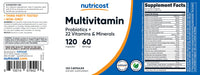 Thumbnail for Nutricost Multivitamin with Probiotics 120 Vegetarian Capsules - Packed with Vitamins & Minerals