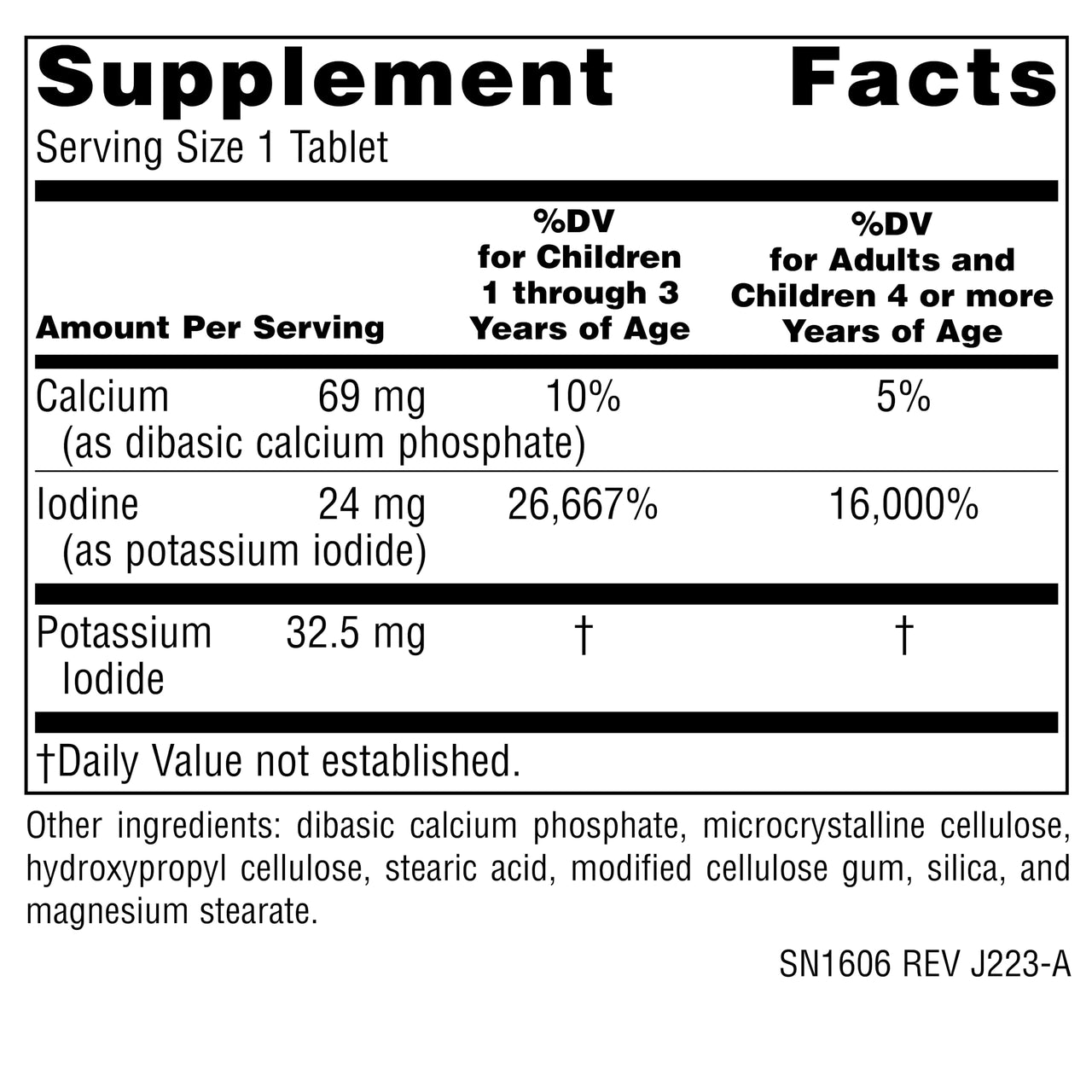 Source Naturals Potassium Iodide, 32.5 mg - 120 Tablets