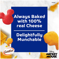 Thumbnail for Goldfish Disney Mickey Mouse Cheddar Crackers, Snack Crackers, 27.3 oz carton