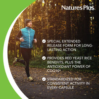 Thumbnail for NaturesPlus Herbal Actives Red Yeast Rice 600mg & CoQ10 100mg, Extended Release - 30 Vegan Tablets - Maximum Potency Supplement, Antioxidant - Vegetarian, Gluten-Free - 30 Servings
