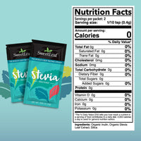 Thumbnail for SweetLeaf Stevia Powder Packets - Zero Calorie Sweetener with Stevia Leaf Extract, No Artificial Sweetener Additive, Sugar Free, Keto Friendly, Non GMO, Gluten Free - 70 Packets (Pack of 1)