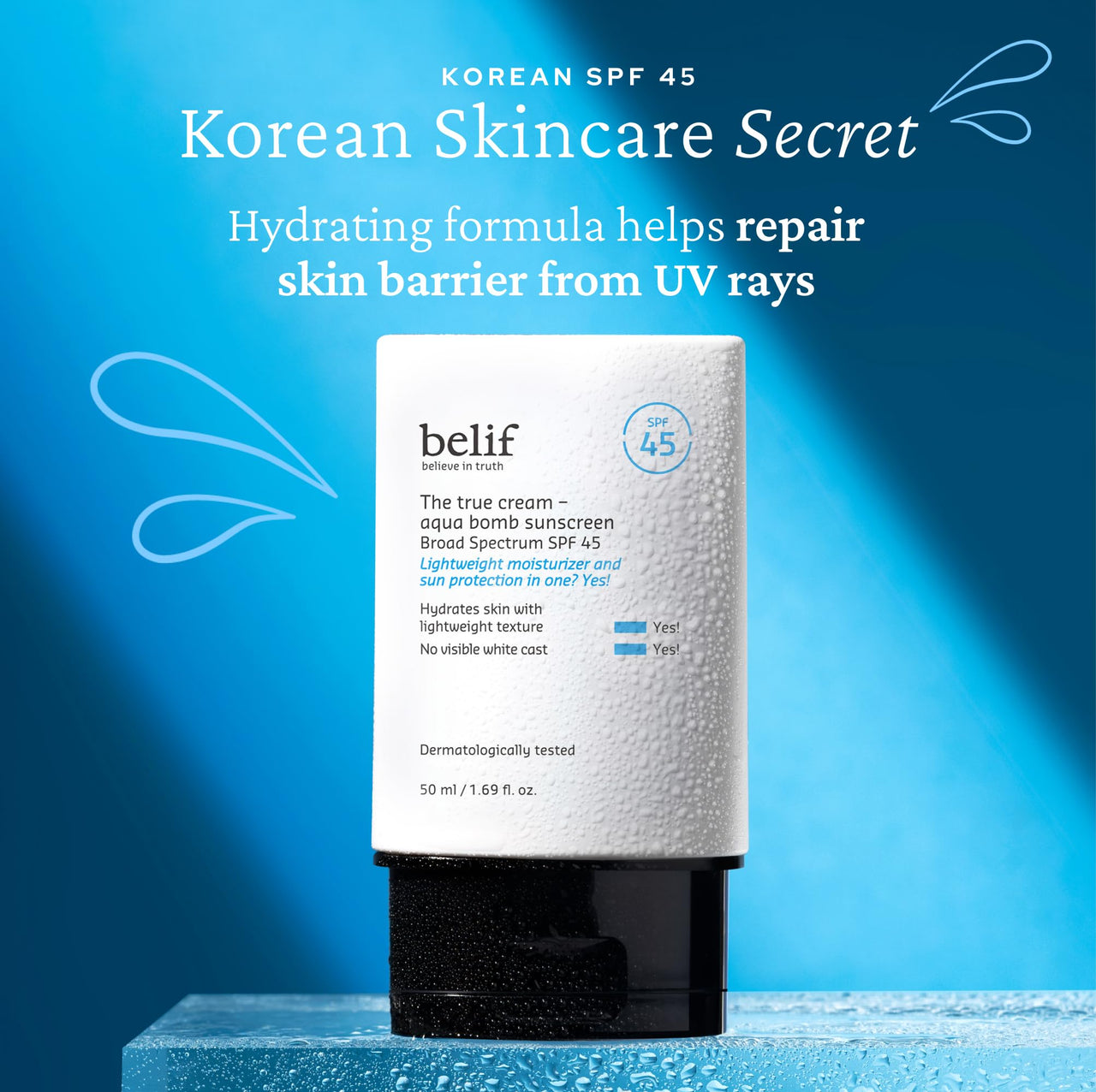 belif Hydrate & Go Kit – 4-Step Korean Skincare Gift Set with Toner, Moisturizing Bomb, Jelly Cleanser, Eye Bomb, SPF 45 Sunscreen, TSA-Friendly, Gift Set for her, Mini Travel Essentials