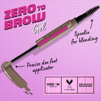 Thumbnail for NYX PROFESSIONAL MAKEUP Zero to Brow, Longwear Eyebrow Gel, Ash Brown