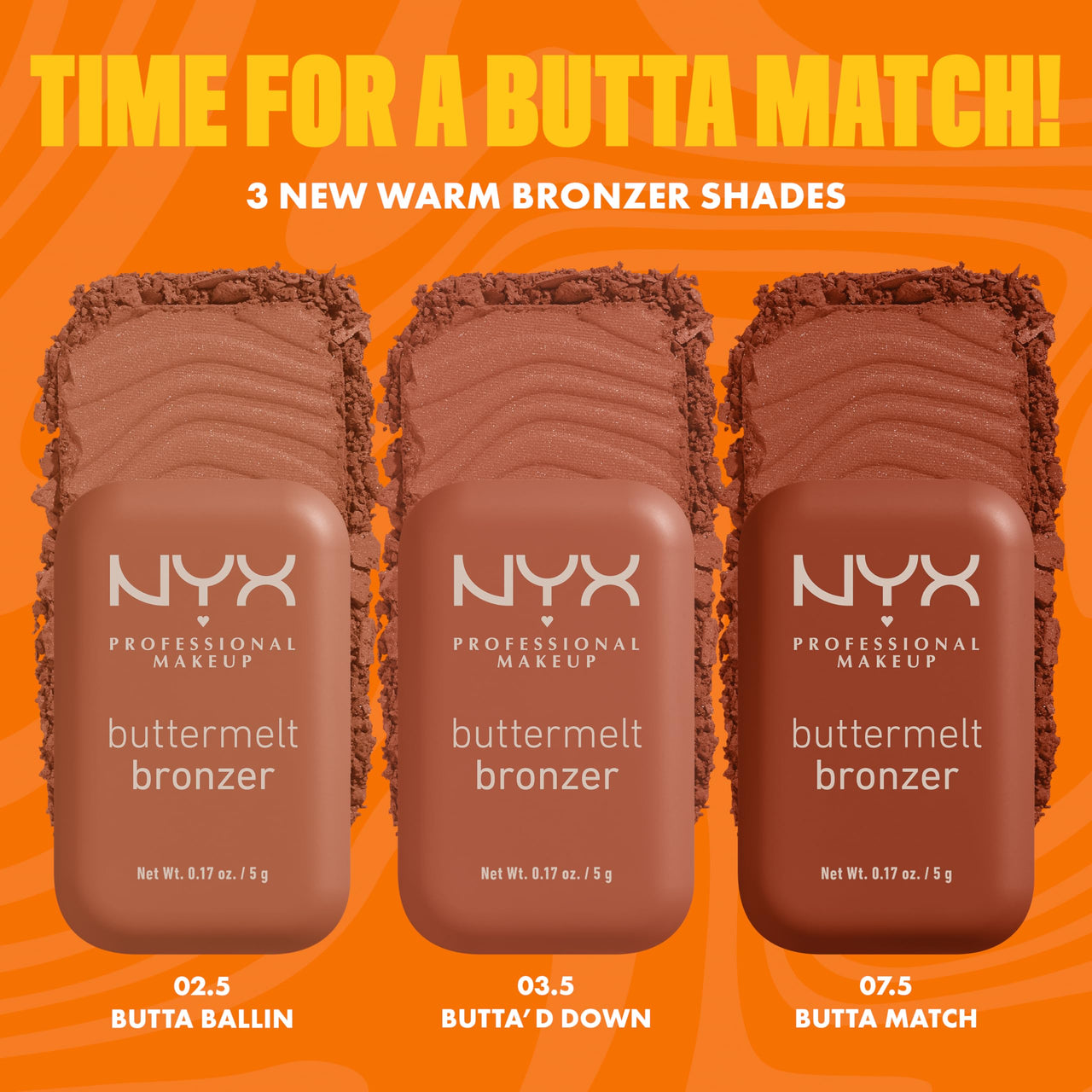 NYX PROFESSIONAL MAKEUP Matte Buttermelt Bronzer, Longwear Face Makeup with Up to 12 Hours of Wear, Vegan Formula - Do Butta (Deep Golden)