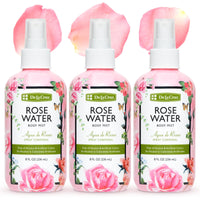 Thumbnail for De La Cruz Pure Rose Water Body Mist,Rosewater Spray for Face, Skin & Hair, Rose Toner & Rose Water for Hair Alcohol Free, Paraben Free 8 fl oz (3 Bottles)