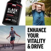 Thumbnail for Force Factor Black Maca Root Supplement for Men, 1000mg Maca Negra Extract for Energy, Hormonal Balance & Vitality, Superior Absorption with BioPerine, 90 Capsules
