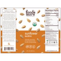 Thumbnail for Foods Alive Organic Sunflower Lecithin Liquid, Cold-Pressed, Extra-Virgin, Unrefined, 8 Fl Oz (Pack of 1)