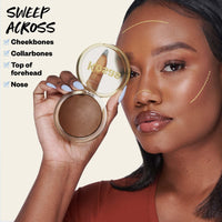 Thumbnail for Kosas Sun Show Glowy Warmth Baked Bronzer - Contouring Powder for Cheekbones, Nose & Jawline - Enriched with Concentrated Fatty Acids - Talc-Free, Vegan & Hypoallergenic - Paradise