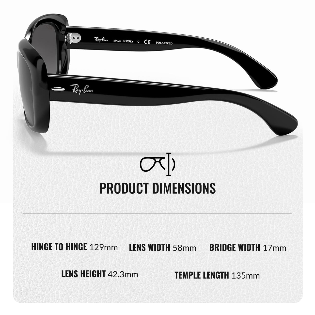 Ray-Ban RB4101 Jackie Ohh Polarized Butterfly Shape Sunglasses With Eyewear Kit Bundle - High Bridge Fit - Ideal Formal and Casual Eyewear - Beach Sunglasses