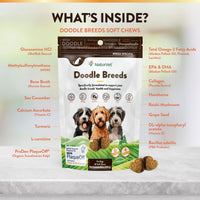 Thumbnail for NaturVet Doodle Breeds Supplement- for Joint Support, Digestion, Skin, Coat Care- Dog Multivitamins with Minerals, Omega-3, PlaqueOff- Wheat-Free Vitamins for Dogs- Doodle Breeds- 50 Soft Chews