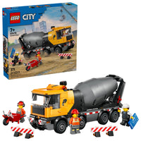 Thumbnail for LEGO City Cement Mixer Truck Building Toy for Boys & Girls, Ages 7+ - Pretend Play Construction Toy W/Rotating Drum & 3 Worker Minifigures - Gift Idea for Birthdays - 60478