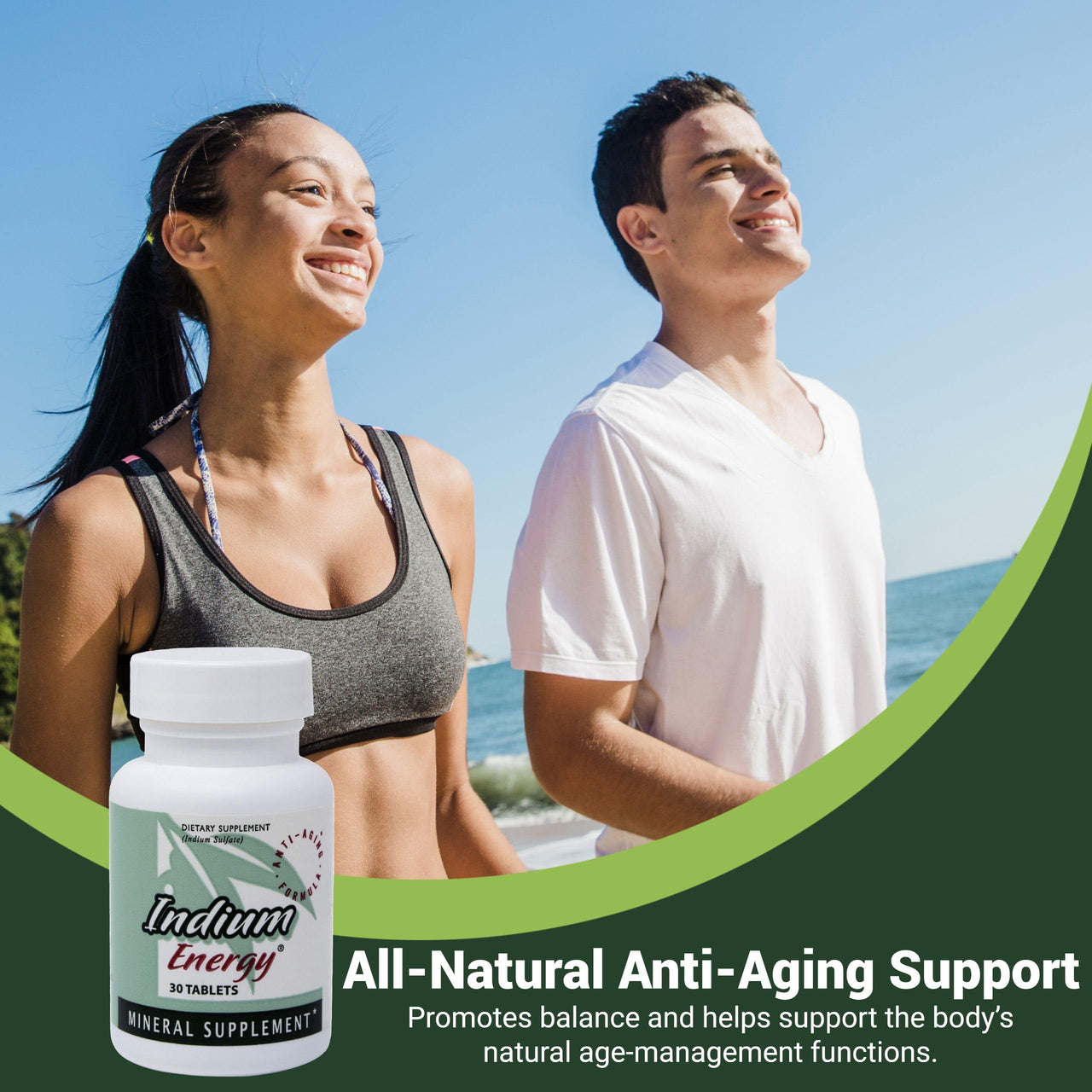 EAST PARK Research - Indium Energy - All Natural Indium Powerful Anti-Aging Support - Helps Increase Energy and Supports Mental Clarity, Sleep, Joints and Overall Sense of Well-Being (30 Count)