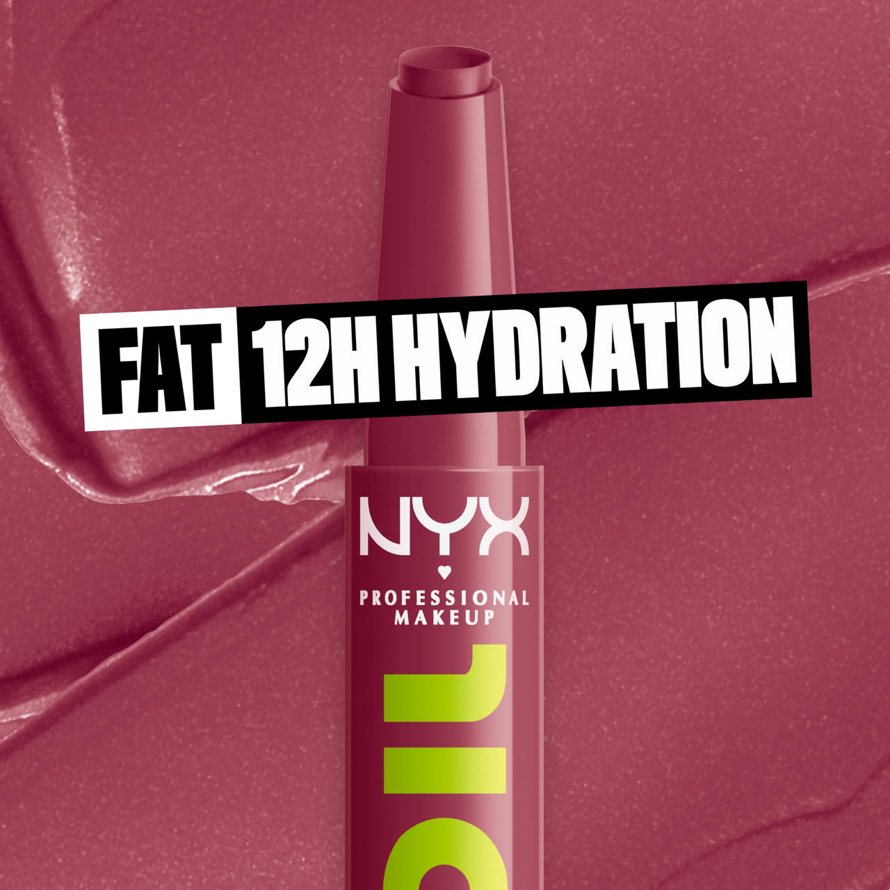 NYX PROFESSIONAL MAKEUP Fat Oil Slick Click, Lightweight, Buildable, Pigmented Vegan Lip Balm - Thats Major