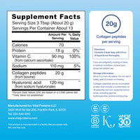 Thumbnail for Vital Proteins Collagen Peptides Powder Advanced with Hyaluronic Acid & Vitamin C, Collagen Supplements, Unflavored, 13 Servings