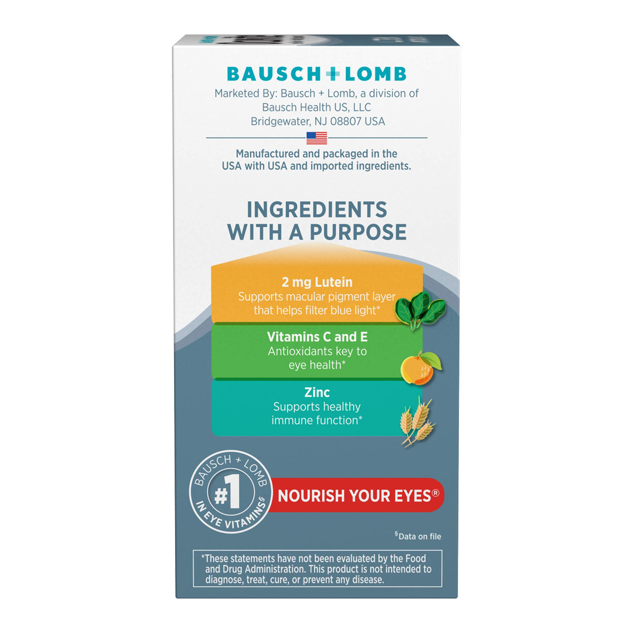 Bausch + Lomb Ocuvite Vitamin & Mineral Supplement Tablets with Lutein, 120 Count Bottle (Pack of 3)