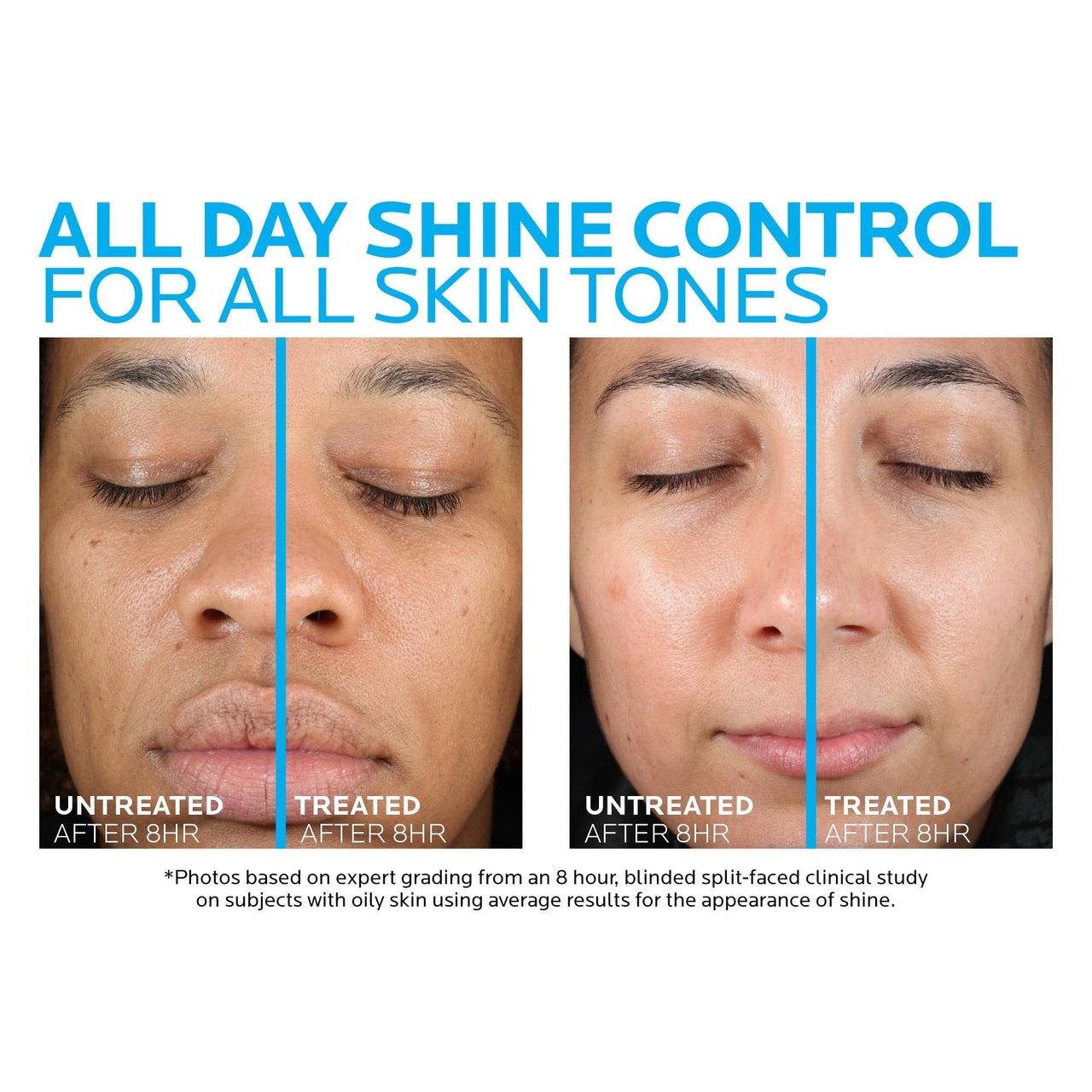 La Roche-Posay Acne Skin Care Set, Toleriane Double Repair Matte Moisturizer 75ml & Effaclar Medicated Gel Cleasner 100ml, Gel Moisturizer with Niacinamide & Acne Cleasner with Salicylic Acid