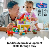 Thumbnail for LEGO DUPLO Peppa Pig Family House - Building Toy for Toddlers, Ages 2+ - Sensory Toy for Girls & Boys - W/ 5 Figures - Birthday Gifts for Kids - 10467