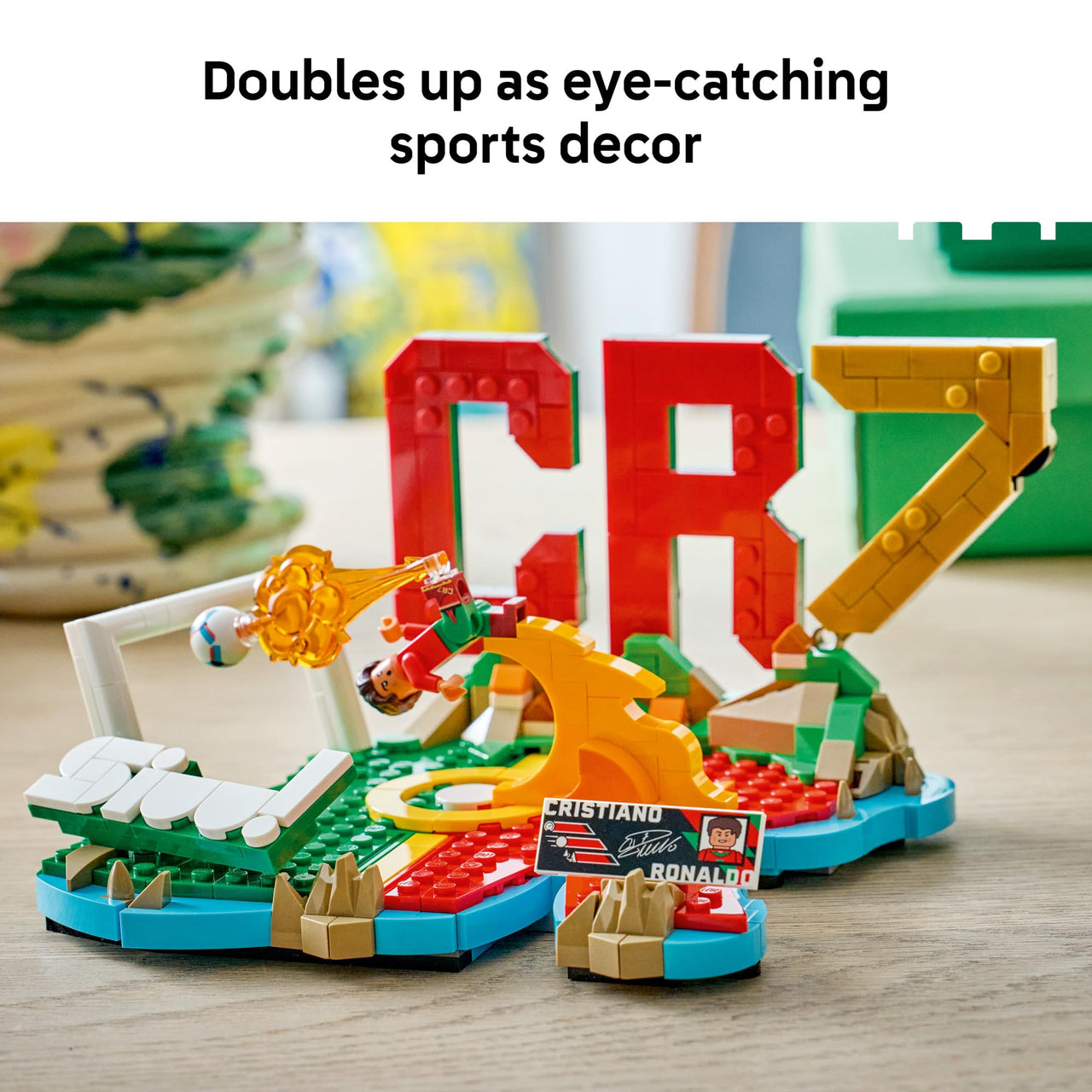 LEGO Editions Cristiano Ronaldo – Soccer Highlights - Building Set for Boys & Girls, Ages 10+ - Collectible Soccer Gift with Plaque - Kids Bedroom or Shelf Decor - 43012