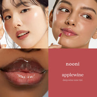 Thumbnail for NOONI Korean Lip Oil - Applewine | Long-Lasting, Moisturizing, Plumping, Revitalizing for Dry Lips, Waterproof, No Peel Off, Hydrating, Stocking Stuffers, Gifts For Women, 0.12 FL Oz