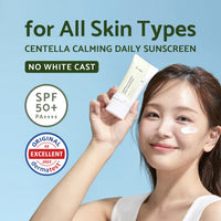 Thumbnail for IUNIK Centella Calming Moisture Daily Sunscreen SPF 50+ PA++++ Matte & No White Cast Centella Asiatica Dry Oily Sensitive Vegan Korean Skincare