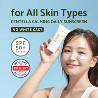 Thumbnail for IUNIK Centella Calming Moisture Daily Sunscreen SPF 50+ PA++++ Matte & No White Cast Centella Asiatica Dry Oily Sensitive Vegan Korean Skincare