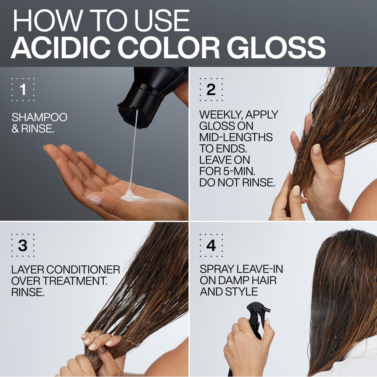 Redken Acidic Color Gloss Sulfate-Free Shampoo - Protects Vibrancy, Salon-Grade Hair Shine, For Color-Treated Hair, 10.1 Fl Oz
