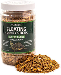 Thumbnail for DBDPet Fluker's Buffet Blend Aquatic Turtles Floating Frenzy Sticks Freeze Dried Food 11.5oz - Includes Attached Pro-Tip Guide