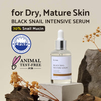 Thumbnail for IUNIK Black Snail Serum 70% w/Centella Asiatica Essence | Hydration Dark Spots Fine Lines | Oily Sensitive Acne-Prone Skin Korean Skincare No Pore Clogging