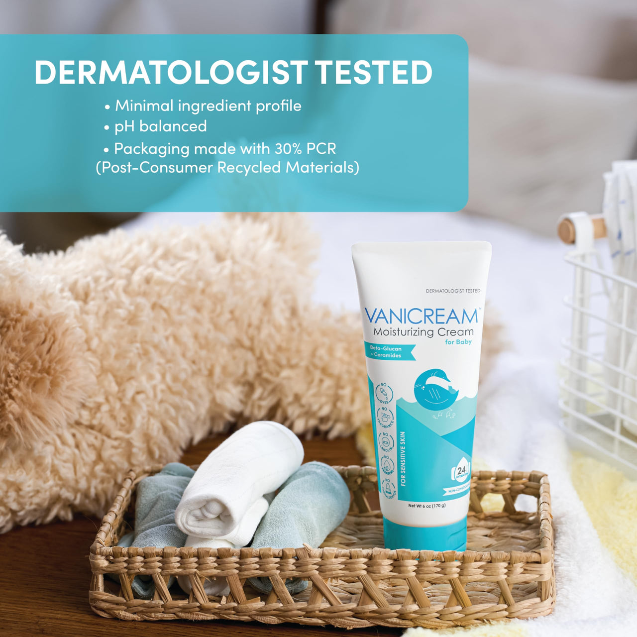 Vanicream Moisturizing Cream for Baby - 6oz - Moisturizer Formulated Without Common Irritants for Those with Sensitive Skin
