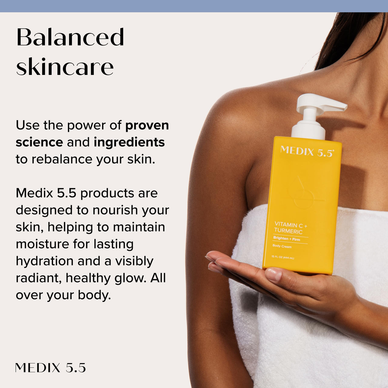 MEDIX Vitamin C Cream + Niacinamide Brightening Body Lotion | Anti Aging Moisturizer Vitamin C Lotion For Women & Men To Soften The Look Of Dark Spots, Wrinkles, & Uneven Looking Skin Tone, 15 Fl Oz