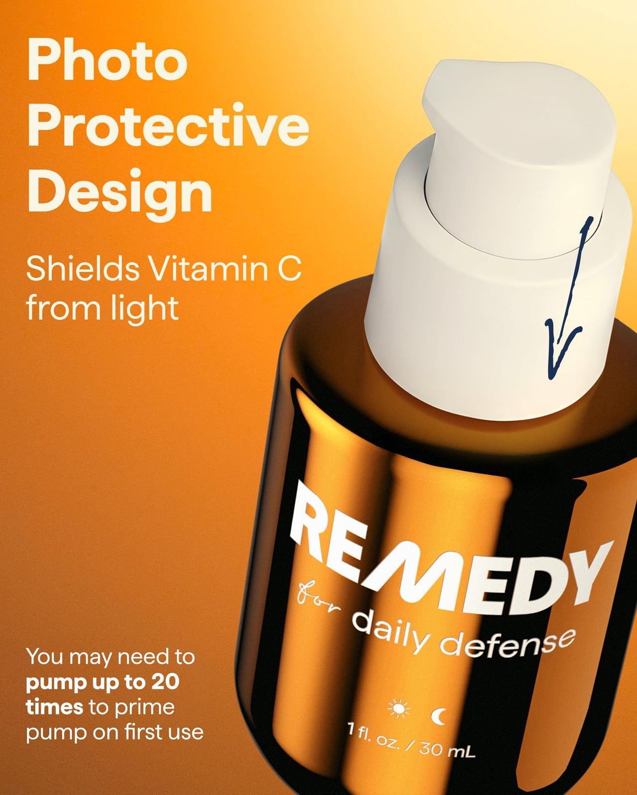 Remedy for Daily Defense | 15% Vitamin C Complex Brightening Serum | Stabilized Vitamin C with Next-Gen Antioxidants, Ferulic Acid, Ectoin | Fragrance Free | By Dermatologist Dr. Shah | 1 Fl Oz