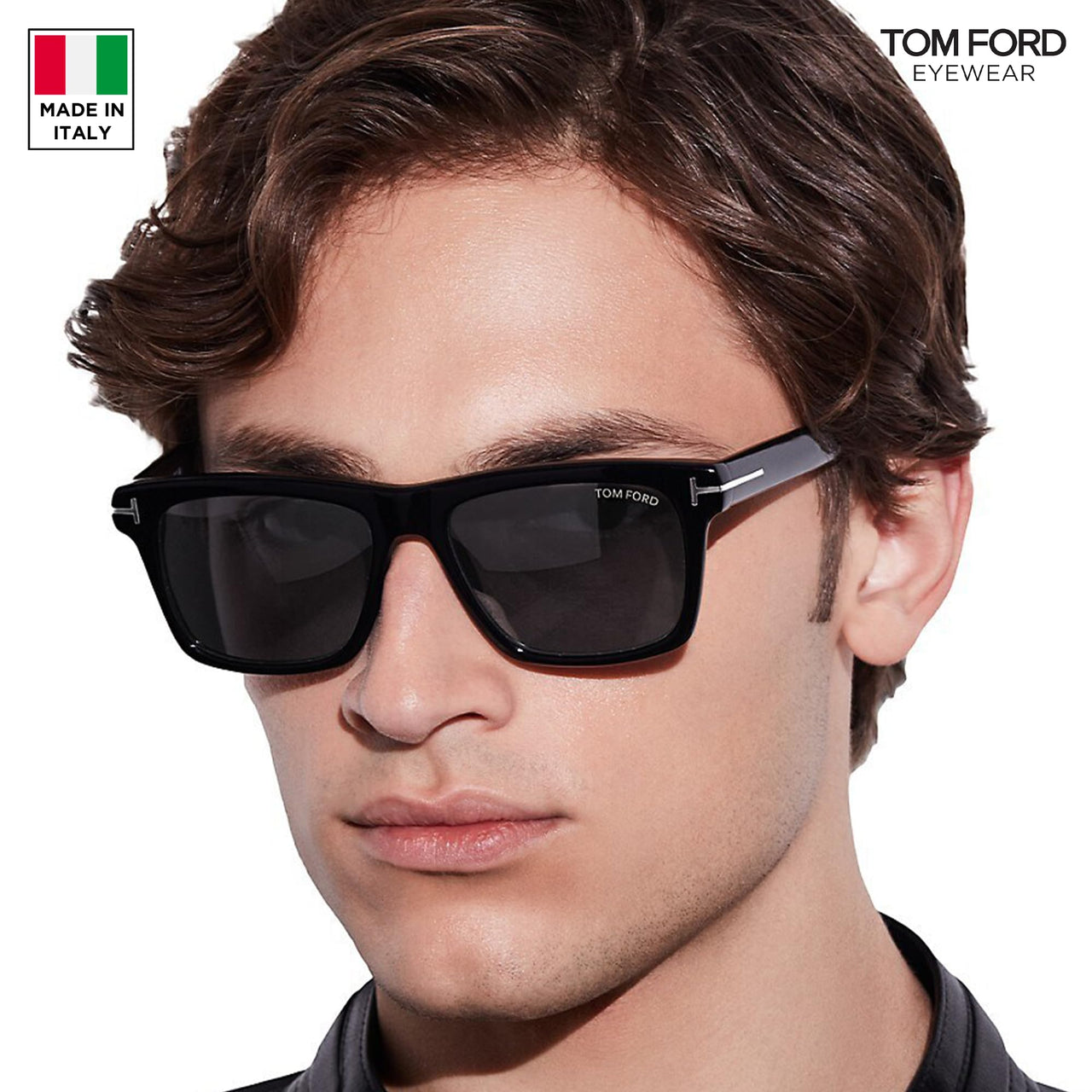 Tom Ford FT0906-N BUCKLEY-02 Square Shape Sunglasses + Bundle With eSHADES Eyewear Cleaning Kit