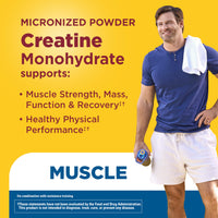 Thumbnail for Nature Made Micronized Creatine Monohydrate Powder 5 g per Serving, Unflavored Drink Mix Powder, Muscle Support, 200 g, 40 Day Supply