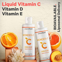 Thumbnail for Codeage Liquid Vitamin C 1000mg, Vitamins D3, E & Zinc, Rose Hips, Quercetin, Echinacea, Vegan Liposomal Vitamin C Supplement, Non-GMO - 2 Pack