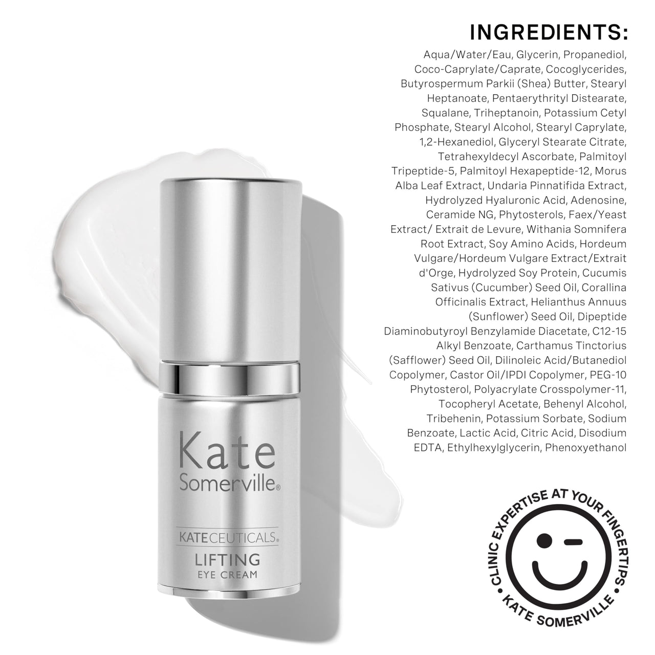 Kate Somerville KateCeuticals Lifting Eye Cream – Powerful Anti-Aging Treatment, Visibly Smooths Fine Lines & Wrinkles, 0.5 Fl Oz