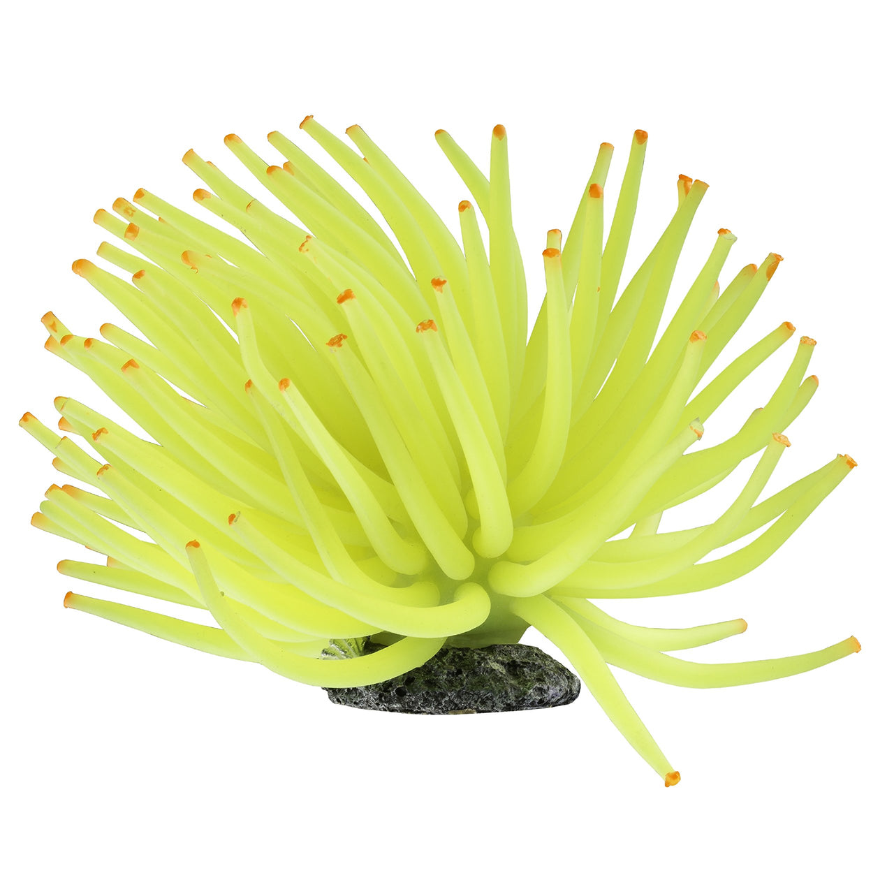 GloFish Yellow Anemone Ornament, Detailed Aquarium Ornament, Creates A Glowing Effect