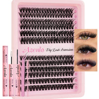 Thumbnail for Azenlo Lash Extensions 40D+60D Cluster 240pcs DIY Lash Clusters 10-16mm Eyelash Clusters Individual Think Band Lash Kit (40D+60D Kit)
