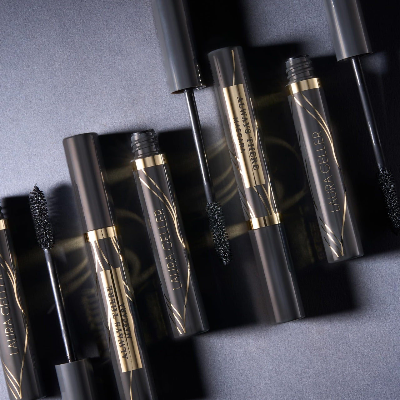 LAURA GELLER NEW YORK Always There Lengthening Mascara in Black - Defining, Curling, Buildable Formula Eye Makeup- Innovative Lengthening Brush - 1 count