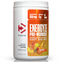 Thumbnail for Dymatize Energyze Pre Workout Powder for Men and Women, Peach Mango, 150mg Caffeine, 5g BCAAs, Performance Blend of L-Theanine, L-Tyrosine, L-Citrulline, No Sugar (30 Servings)
