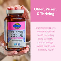 Thumbnail for Garden of Life Vitamin Code Multivitamin for Women 50 & Over, B Vitamins, A, C, D3, E & K, CoQ10, Probiotics & Enzymes, for Women 50 Plus, 240 Capsules