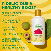 Thumbnail for Dynamic Health Nopal Gold, Organic, No Additives, Antioxidant Support, Vegan, Gluten Free, Non-GMO, 32 Fl oz