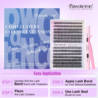 Thumbnail for Pawotence Lash Extension Kit DIY 280pcs Lash Clusters Eyelash Extension Kit, 9-16mm 30D 40D Individual Lashes Kit with Lash Bond and Seal, Lash Tweezers for Self Use (30D&40D, 0.07D, 9-16mm, Kit)