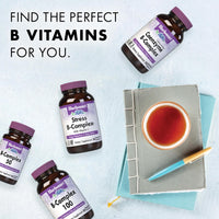 Thumbnail for Bluebonnet Nutrition Stress Relief B Complex Vegetable Capsules, Vitamin B6, B12, Biotin, Folate, Vegan, Gluten & Soy & Milk Free, Kosher, Unflavored, 100 Count