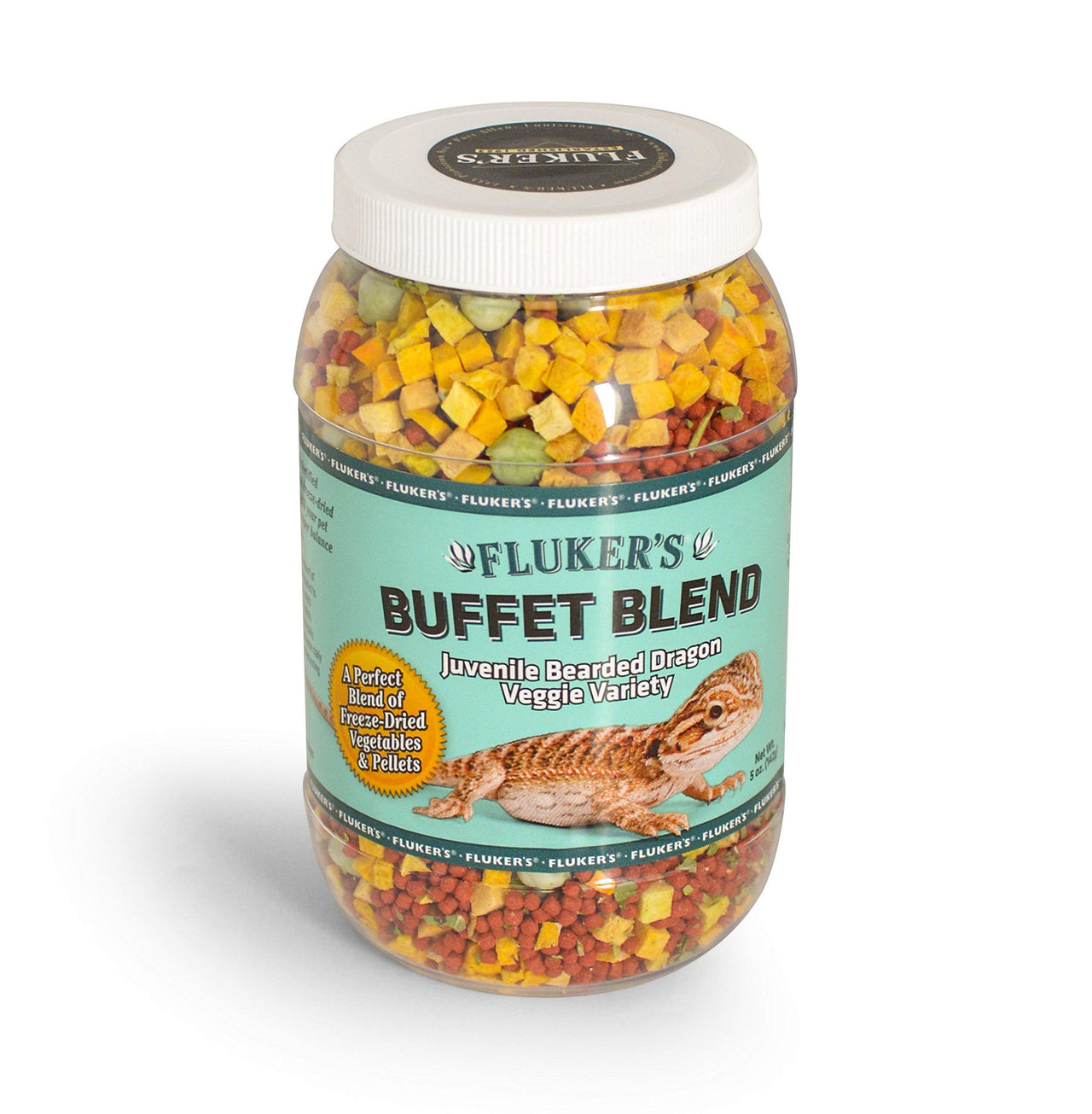 Fluker's Flukers 1 Piece Juvenile Bearded Dragon Veggie Variety Diet, 5 oz