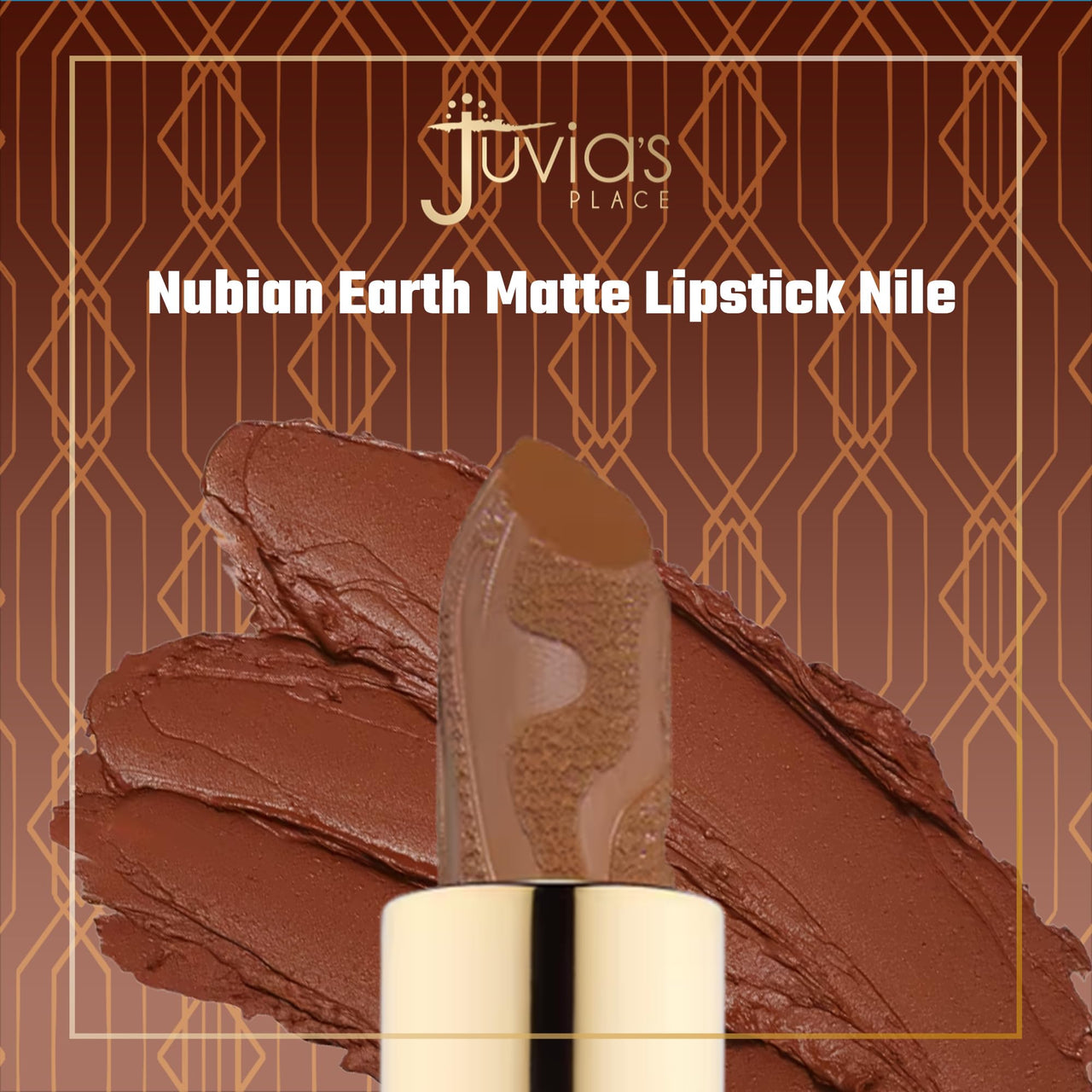 Juvia's Place Nubian Earth Matte Lipstick Nile - Hydrating & Long-lasting, Richly Pigmented Lip Makeup, Creamy Lipstick with Matte Finish, Beauty & Lip Care Product