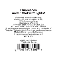 Thumbnail for GloFish Yellow Anemone Ornament, Detailed Aquarium Ornament, Creates A Glowing Effect